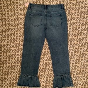 Chelsea &violet crop ruffle hem jeans sz. 26